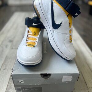 NIKE Air Force 90 GS White Midnight Navy Shoes NIB 6.5Y